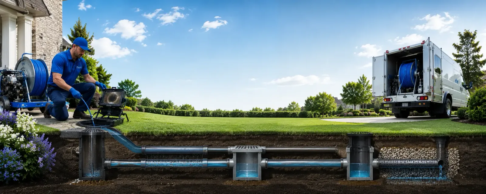 Outdoor drain cleaning information for Hampton, IL